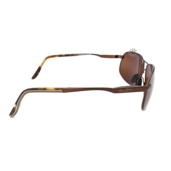😎 Maui Jim Bayfront Aviator Sunglasses Gloss Brown HCL Bronze Polarized - Picture 3 of 14